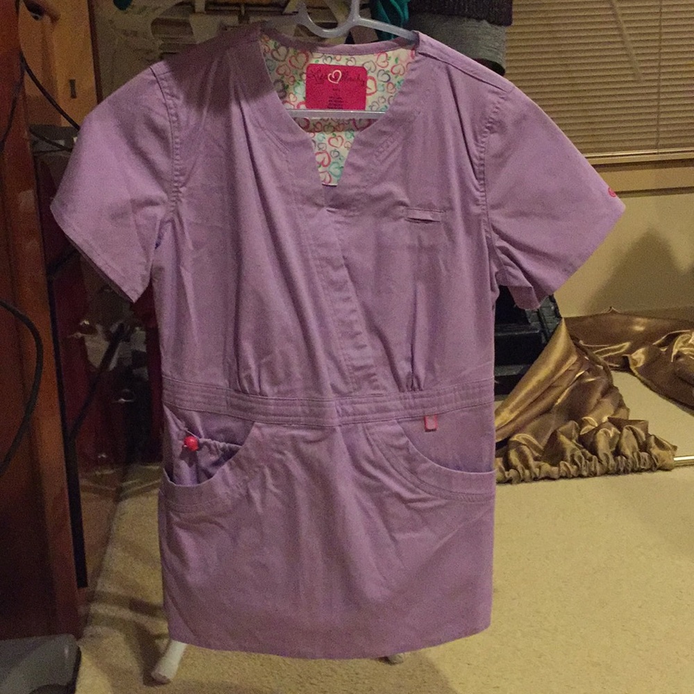 Lavender scrub top